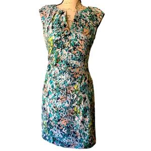 Adrianna Papell Watercolor Floral Sheath Dress